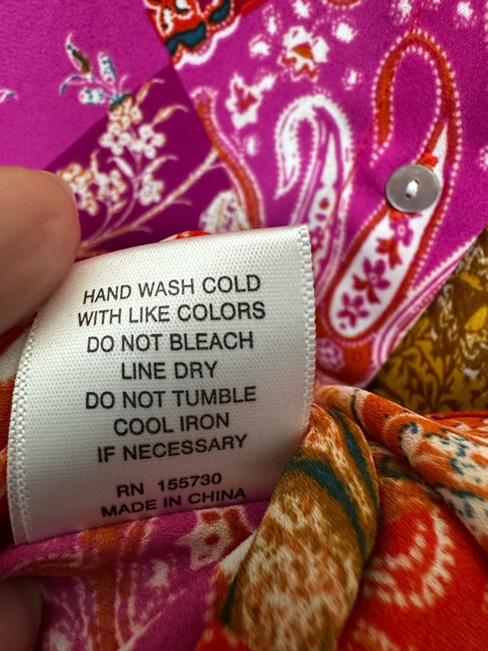 Rose & Olive Multicolor Patchwork Button-Down Shirt - Picture 7 of 9